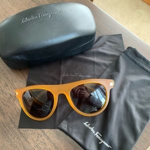 Ferragamo Matte Butterscotch Sunglasses
